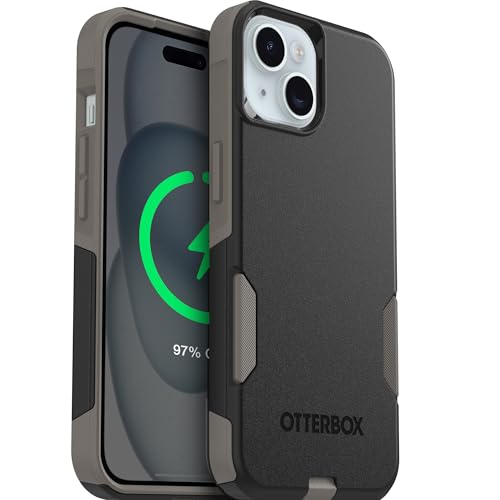 OtterBox iPhone 17e, 16e, 15, 14, 13 Commuter Series Case - Black & Grey | 3X Military Drop Protection - Slim - Dual-Layer Shockproof Design - Pocket-Friendly - Raised Edges - Port Covers - color: Black/Grey