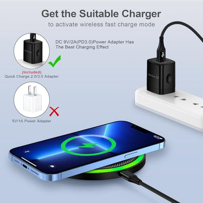 Wireless Charger Samsung Pad Fast Charging for Galaxy Z Fold 7 6 S26 Ultra - color: Full Black