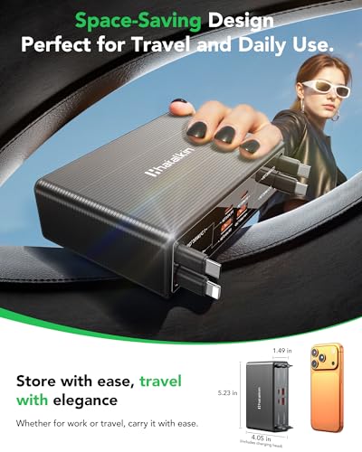 8-in-1 Retractable Charger for iPhone Duo/18 Pro Samsung Multiple Devices - color: Black