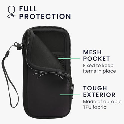 kwmobile Neoprene Sleeve for Smartphone Size XXL - 7" - Shock Absorbing Pouch Case - Protective Phone Bag - Meow Meow White/Black - style: Meow Meow 02-01