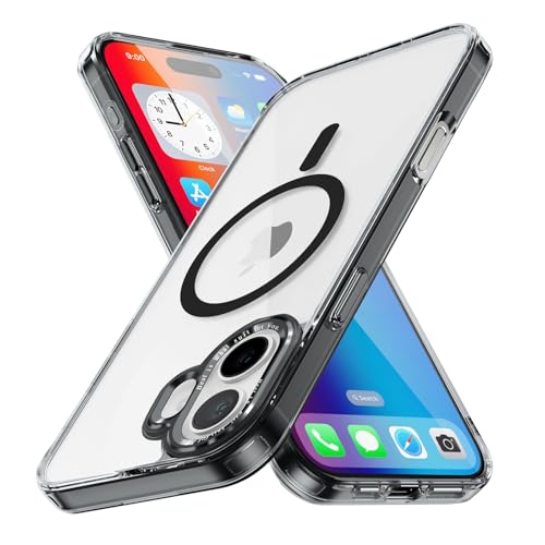 Case for iPhone 16 Plus Clear Compatible with MagSafe [Anti Yellowing] Military Grade Protection TPU Bumper Shockproof Transparent Rugged Phone Case for iPhone 16 Plus 6.7" Black BC - color: Black, size: iPhone 16 Plus 6.7"