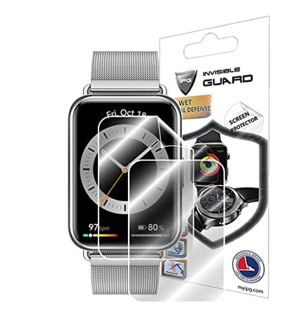 IPG Made for Huawei Watch Series Smartwatch Smart Watch Hydrogel Screen Protector (2 Units) Invisible HD Clear Film Anti Scratch Guard-Smooth/Self-Healing/Bubble Free (Watch Fit 2) - size: Watch Fit 2