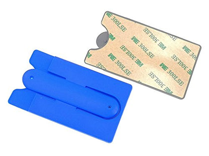 Card Holder with Cell Phone Stand,Stick-on Silicon Rubber Smartphone Sleeve Support Wallet(6pcs)