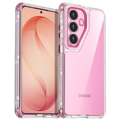 AICase for Samsung Galaxy S26 Plus Case Clear,Heavy Duty Durable 3-Layer Crystal Transparent [Not Yellowing][Military Grade Drop Protection] Shockproof/DropProof Protective for S26 Plus 6.7" 2025_3 - color: Red, size: Samsung Galaxy S26 Plus