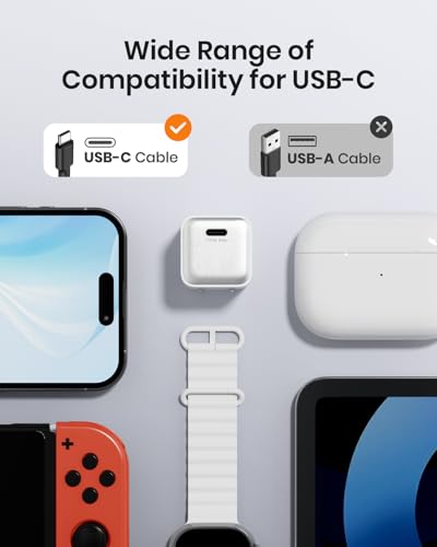 wegear 30W GaN USB C Wall Charger, Compact Charger Block with PD3.0 - color: White, size: 2 Pack