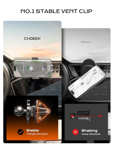 Wireless Car Charger Phone Holder Mount, 15W Fast Charging Auto Clamping Phone Holders for Your Car Dashboard Windshield Air Vent Car Accessories for iPhone, Samsung Galaxy, Google Pixel etc