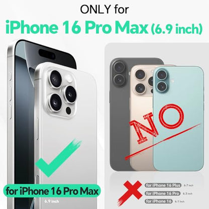 TUCCH Wallet Case for iPhone 16 Pro Max (6.9"), Flip Stand, Textured Black | RFID Blocking, 4 Card Holders, Kickstand, PU Leather, Shockproof TPU Shell, Magnetic Closure, Protective Folio Cover - color: Textured Black