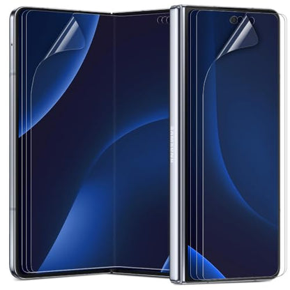 [3+3] for Samsung Galaxy Z Fold 6, Clear TPU+EPU Screen Protector [3 Pack Inside + 3 Pack Front] HD Clarity for Ultimate Protection, Scratch Self-Healing, Easy Installation with Alignment Jig - size: Galaxy Z Fold 6
