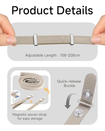 Magnetic Crossbody Strap for iPhone 17/Pro/Max/Air Phone Cases with Dual Lanyard Holes, Adjustable Neck Lanyard for Women & Men (Tan) - color: Tan
