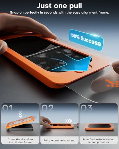 OMOTON 2 Pack for iPhone 16 Pro Privacy Screen Protector 6.3 inch - size: iPhone 16 Pro