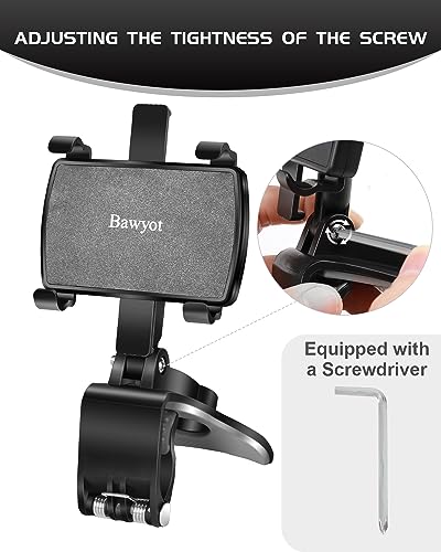Car Phone Holder Dashboard Phone Mount 360 Degree Rotation Multifunctional Clip Design Car Universal Phone Mount Compatible with 4-7 inch cellphones