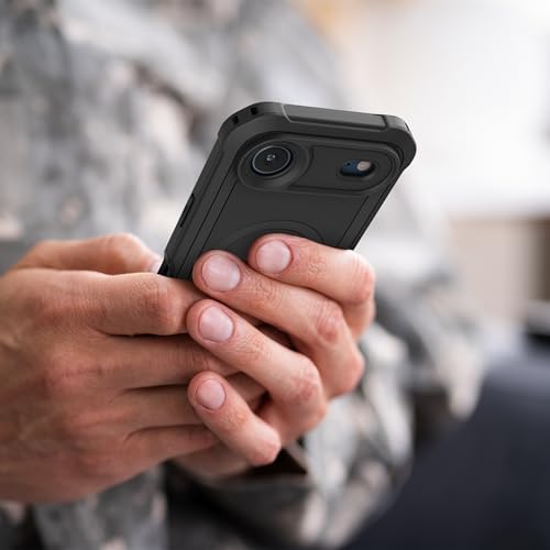 ENCASED for iPhone Air Case with Built-in Screen Protector, Compatible with MagSafe - Military Grade Protection with 360 Rugged Full-Body Coverage (Black) - size: iPhone Air
