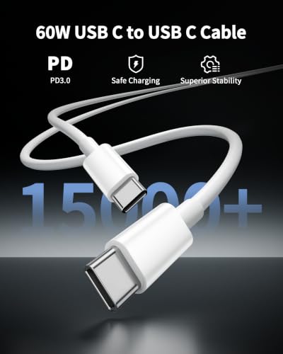 iPhone 18 Pro/18 Pro Max/18/Duo Charger Fast Charging, 45W USB C Charger - color: White, size: 6FT