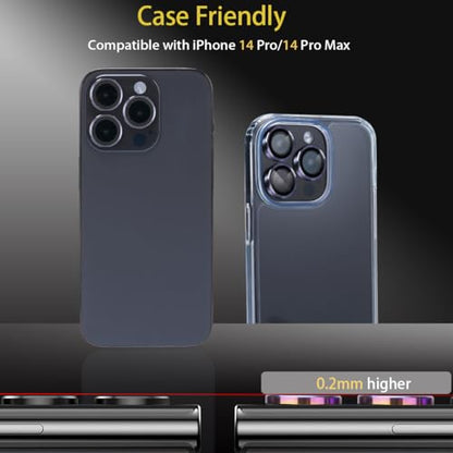 Camera Lens Protector for iPhone 14 Pro/14 Pro Max, Deep Purple - color: Deep Purple
