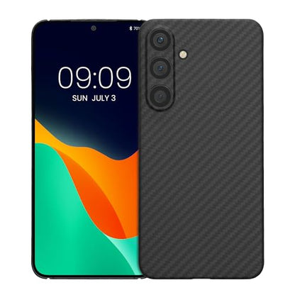 kalibri Aramid Fiber Case Compatible with Samsung Galaxy S24 Plus - Case Super Slim Strong Protective Phone Cover - Black Matte - size: Galaxy S24 Plus