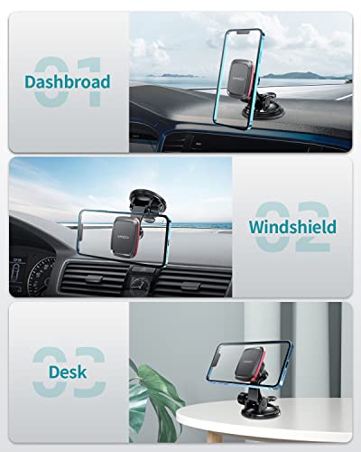 APPS2Car Magnetic Car Phone Mount, Universal Dashboard Windshield Mount