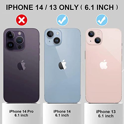 MARKILL Compatible with iPhone 14 Case/iPhone 13 Case 6.1 Inch with Built-in 360°Rotating Ring Stand, Military Grade Drop Protection Full Body Rugged Heavy Duty Durable Cover. Hot Pink - color: Hot Pink, size: iPhone 14/iPhone 13 6.1"