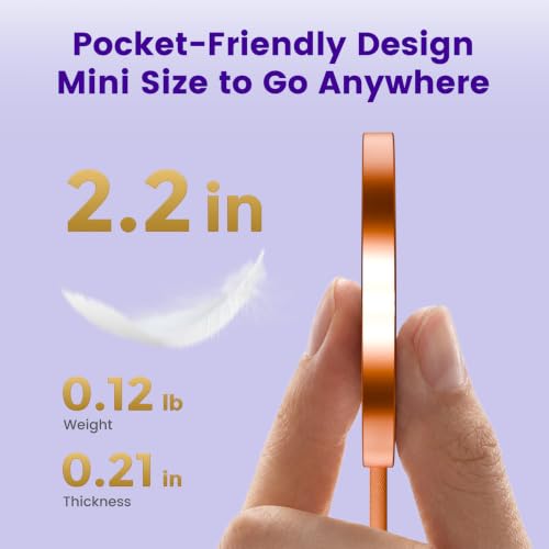 MagSafe 25W Wireless Charger for Apple Magnetic Fast Charging Pad - color: Orange