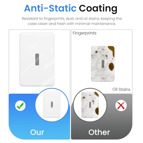 Case for TORRAS MiniMag Power Bank 10000mAh,Silicone Protective Cover with Shockproof Bumper,Anti-Fingerprint Dust Resistant,Washable Non-Slip Skin,Charge-Through Cutout,Portable Travel Sleeve,White - color: White