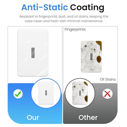 Case for TORRAS MiniMag Power Bank 10000mAh,Silicone Protective Cover with Shockproof Bumper,Anti-Fingerprint Dust Resistant,Washable Non-Slip Skin,Charge-Through Cutout,Portable Travel Sleeve,White - color: White