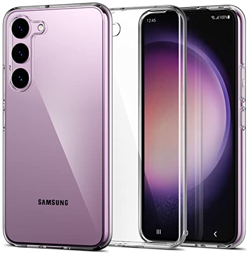for Samsung Galaxy S23 Case, Galaxy S23 Case, Ultra [Slim Thin] Flexible TPU Scratch Resistant Gel Rubber Soft Silicone Protective Clear Case Cover for Galaxy S23 (Clear) - size: S23