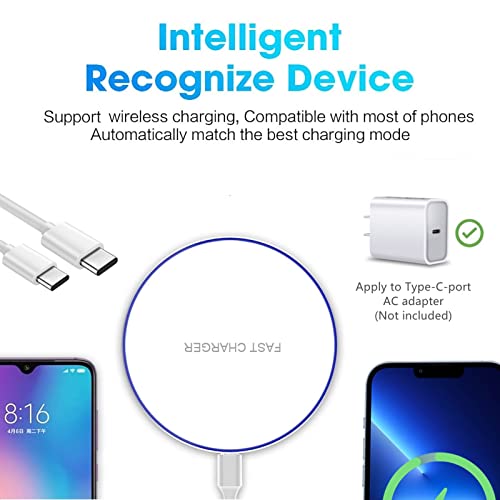 25W Fast Wireless Charger Pad,USB-C Wireless Phone Charging Station