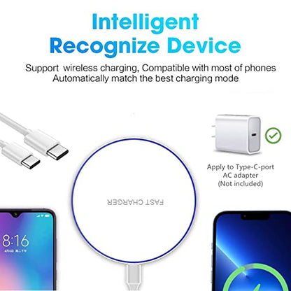 25W Fast Wireless Charger Pad,USB-C Wireless Phone Charging Station