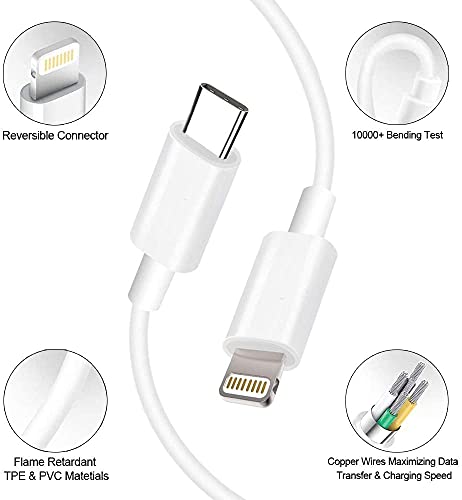 iPhone 14 13 Fast Charger,Fast iPhone Charger[Apple MFi Certified]Lightning - color: White 1Pack 3FT