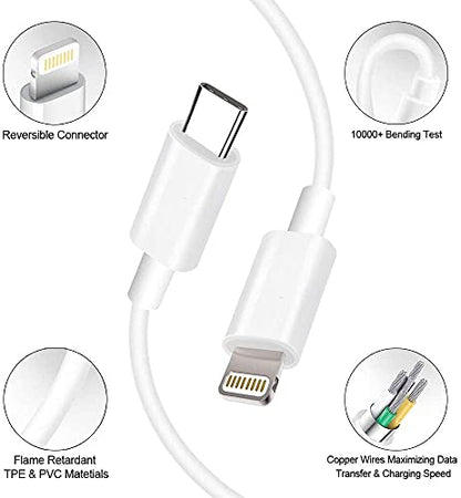 iPhone 14 13 Fast Charger,Fast iPhone Charger[Apple MFi Certified]Lightning - color: White 1Pack 3FT
