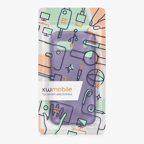 kwmobile Case Compatible with Google Pixel 8a Case -Soft TPU Back Phone Cover - with Metallic Look - Metallic Blue Violet - color: Metallic Blue Violet