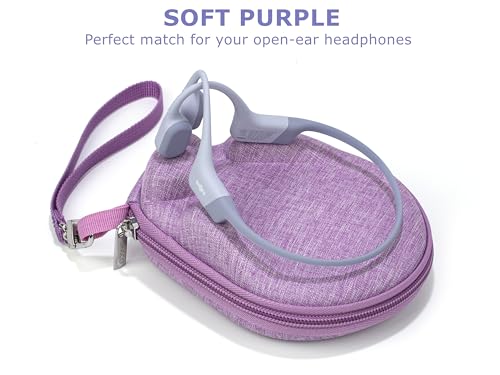 Ginsco Universal Bone Conduction Headphones Case Compatible with SHOKZ New OpenRun Pro 2/Pro 2 Mini/OpenRun/OpenSwim Open-Ear Sport Headphones, Compatible with CXK/Raycon/MRYTKY/Ogogrs etc (Purple) - color: Purple