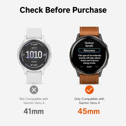 6 Pack for Garmin Venu 4 Screen Protector 45mm,Soft TPU Film | Anti Scratch, Soft Screen Protector for Venu 4 HD Clear Flexible Film, Bubble Free, Touch Sensitive, Anti Fingerprint - size: For Garmin venu 4 45mm 1.77 Inch