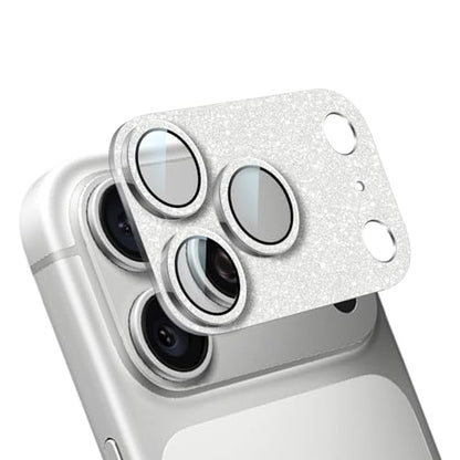 Camera Lens Protector for iPhone 17 Pro Max, Bling Glitter Women - color: Sparkly Silver