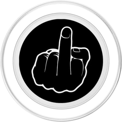 Middle Finger - Funny Quote Phone Holder PopSockets PopGrip: Swappable Grip for Phones & Tablets PopSockets MagSafe PopGrip for iPhone - style: MagSafe
