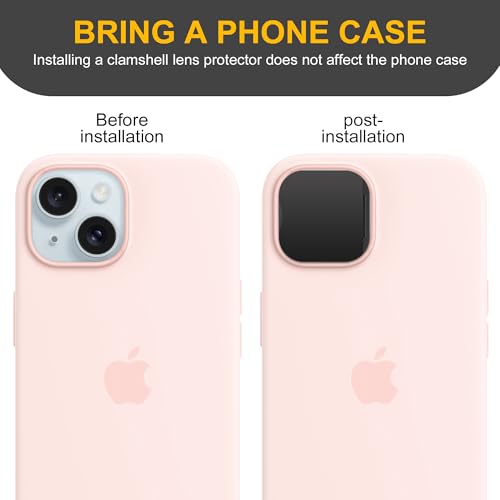 3 Pack Privacy Cover Compatible for iPhone 15/iPhone 15 Plus with 2 Front Camera Privacy Cover, Anti-Spy Camera Cover, Easy-Adhesive Design, Safeguard on iPhone 15/15 Plus.Black - size: iPhone 15/iPhone 15 Plus