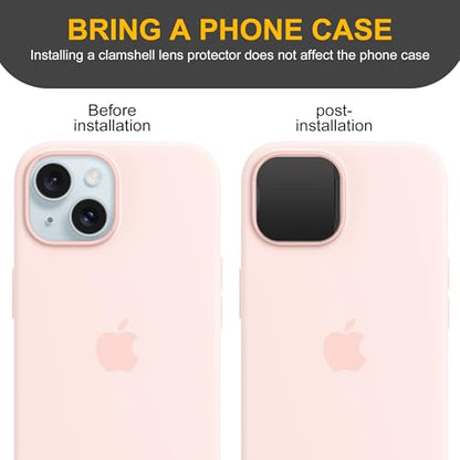 3 Pack Privacy Cover Compatible for iPhone 15/iPhone 15 Plus with 2 Front Camera Privacy Cover, Anti-Spy Camera Cover, Easy-Adhesive Design, Safeguard on iPhone 15/15 Plus.Black - size: iPhone 15/iPhone 15 Plus