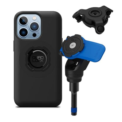 Quad Lock Handlebar Clamp Motorcycle Phone Mount with Vibration Dampener and MAG Phone Case for iPhone 13 Pro - size: iPhone 13 Pro