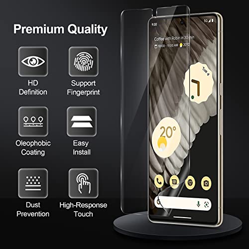 GiiYoon 3 PACK Screen Protector for Google Pixel 7 Pro Flexible TPU Film [Support Fingerprint Touch] [HD Full Coverage] [Easy Installation] [Scratch Resistant] - size: Google Pixel 7 Pro