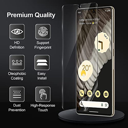 GiiYoon 3 PACK Screen Protector for Google Pixel 7 Pro Flexible TPU Film [Support Fingerprint Touch] [HD Full Coverage] [Easy Installation] [Scratch Resistant] - size: Google Pixel 7 Pro