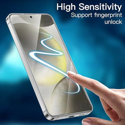 JETech Screen Protector for Samsung Galaxy S24, 3-Pack | HD Clear, Fingerprint ID Compatible, Anti-Scratch Glass - size: Galaxy S24