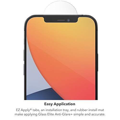 ZAGG Glass Elite Anti-Glare Plus - Blocks Glare from your device - Made for iPhone 12 Pro Max,InvisibleShield, Clear, 200106678 - size: iPhone 12 Pro Max, style: Glass Elite Anti-Glare Plus