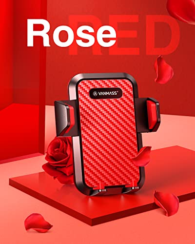 VANMASS 【85+LBS Strongest Suction & Military-Grade Ultimate Car Phone Mount - color: Red