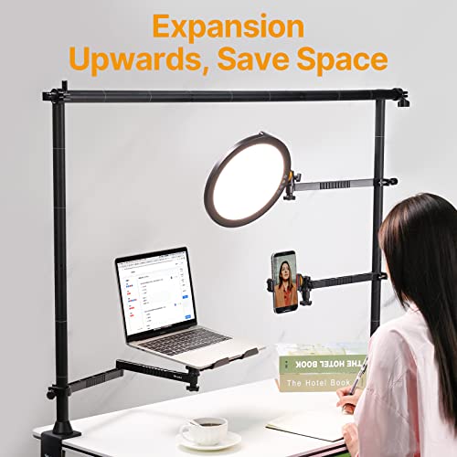 JUSMO LS15 Pro Camera Desk Mount, Aluminum Overhead Camera Mount Rig