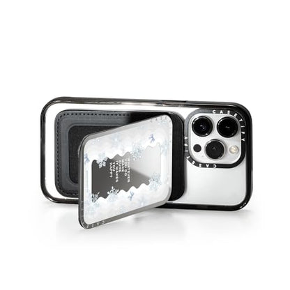 CASETiFY Snappy Card Holder Stand Compatible with Magsafe - First Snow - Silver Mirror - color: First Snow