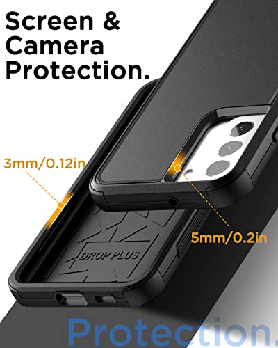 AICase for Galaxy S22 Case,Heavy Duty Rugged Pocket-Friendly Phone Case,Durable Military Grade Protection Shockproof/Drop Proof/Dust-Proof Protective Cover for Samsung Galaxy S22 6.1“ (Black) - color: Black Case