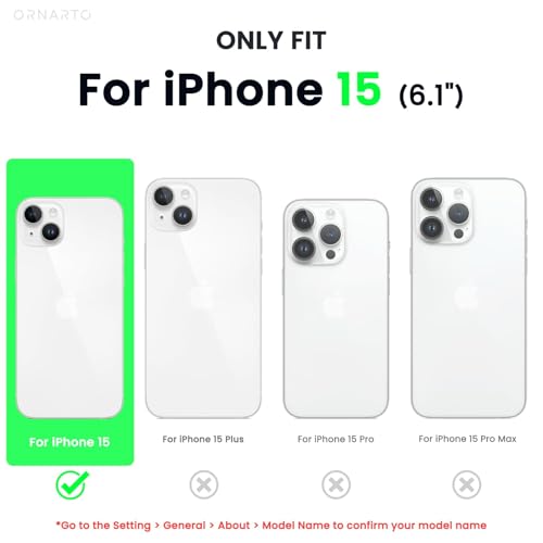 ORNARTO Compatible with iPhone 15 Case 6.1, Slim Liquid Silicone 3 Layers Full Covered Soft Gel Rubber Phone Case, Anti-Scratch Shockproof Protective Cover 6.1 Inch, Black | Slim - color: Black