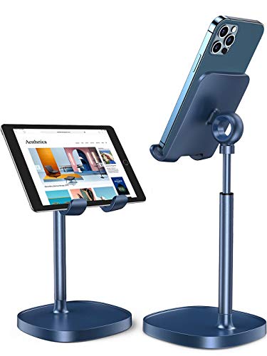 LISEN Cell Phone Stand Phone Holder for Desk, Gaming for Nintendo Switch - color: Blue