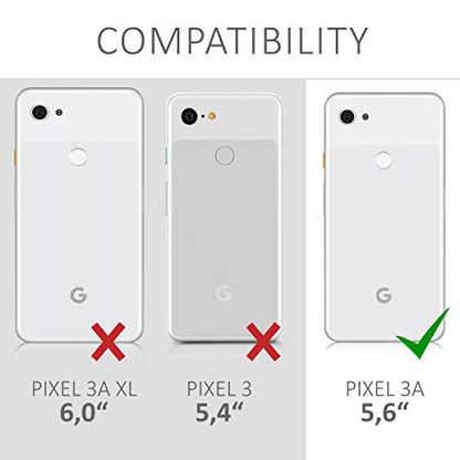 kwmobile Case Compatible with Google Pixel 3a - Clear Case Soft Slim Flexible Protective TPU Phone Cover - Transparent - size: Pixel 3a