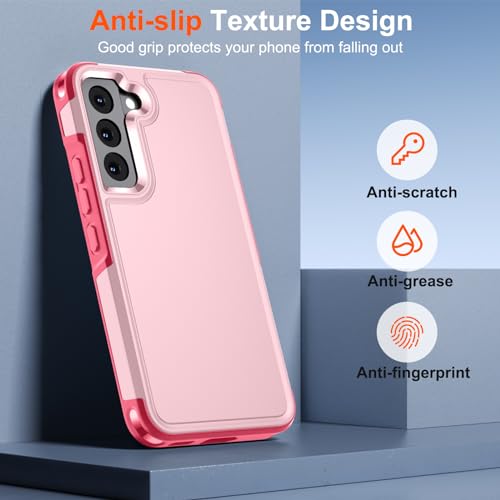 zapica Designed for Samsung Galaxy S22 Case, Light Pink | Military Grade Drop Protection, Dual Layer Structure Design, Heavy Duty Shockproof Non-Slip Phone Cover - color: Light Pink, size: Samsung Galaxy S22 6.1''
