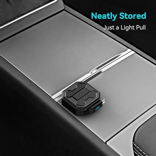 pzoz Retractable USB C Charging Cable, 100W Fast Charging Cord LED Display
